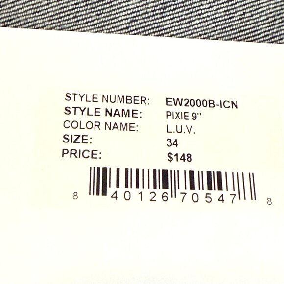 Edwin 1947 Women's Pixie 9" Mid Rise Skinny Jeans L.U.V. Blue Size 34 NWT - Picture 7 of 8